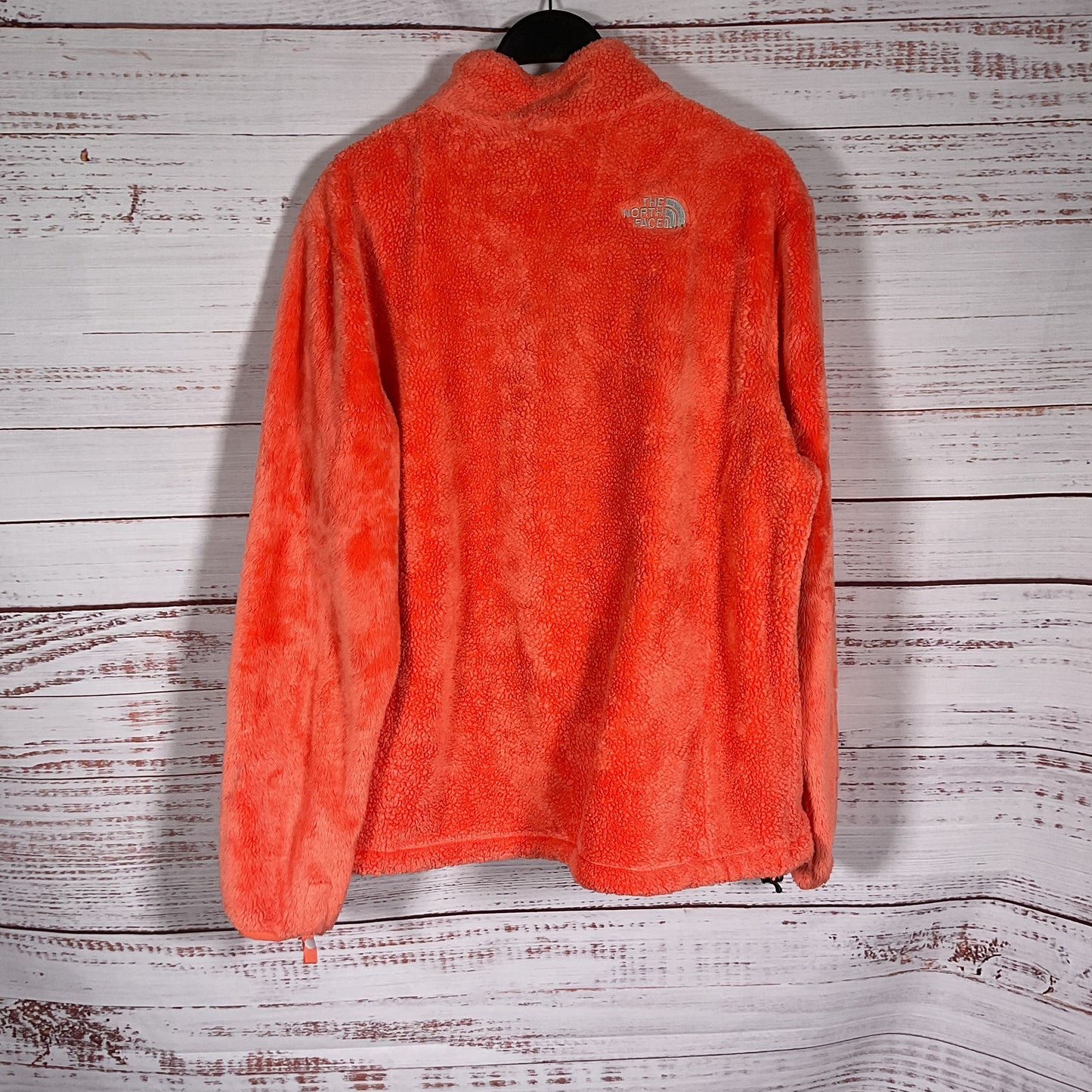 The North Face Orange Fuzzy Fleece Full Zip Jacket - Size XL