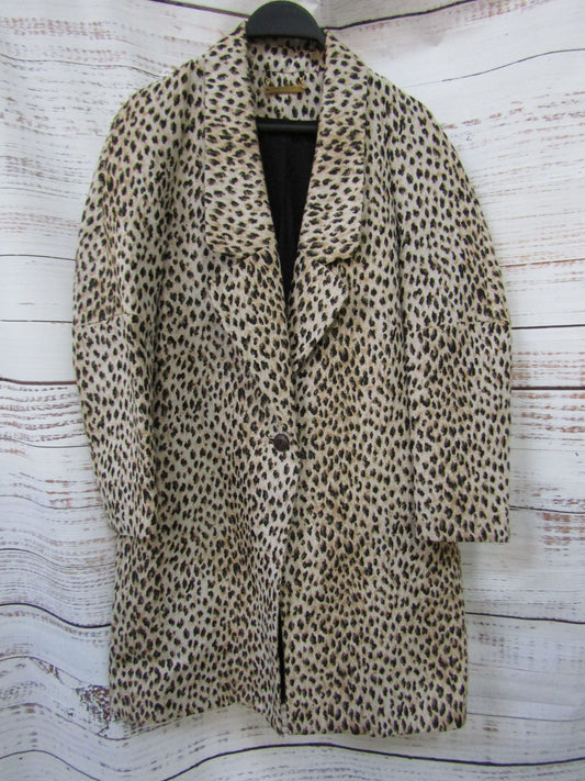 Diane Von Furstenberg Britta Women's Brown Animal Print Blazer Jacket Size 2