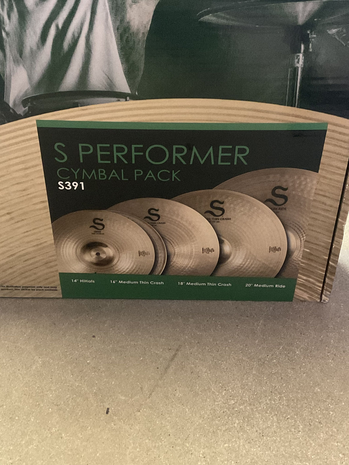 Used Zildjian S Performer Cymbal Set [MISSING 18" Crash]