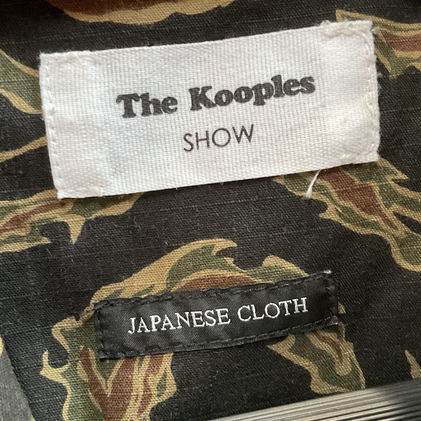 THE KOOPLES Show Mens Camo Star/Peace Print 4-Pocket Jacket- SEE MEASUREMENTS