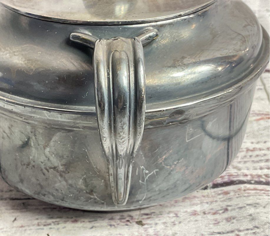 Reed & Barton Vintage WW2 USN Silver-Soldered 3610 Sugar Bowl Silver Plated