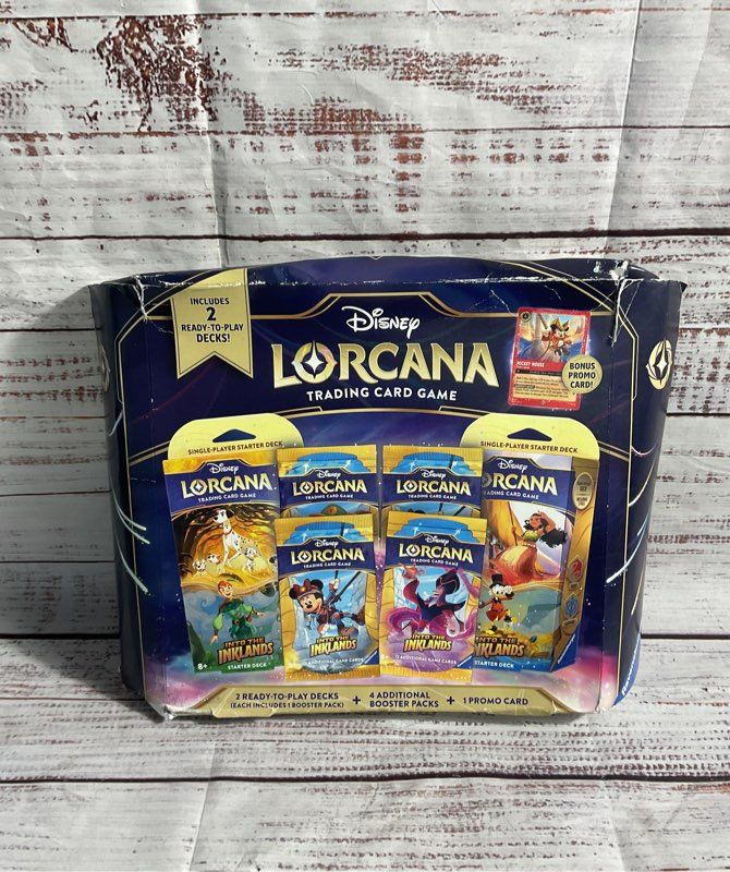 Disney Lorcana Trading Card Game 2 Decks 4 Booster Packs 1 Promo Card Sealed #2