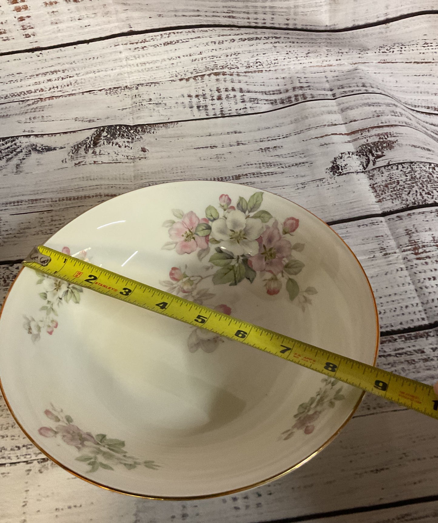 Tirschenreuth Bavaria Germany Apple Blossom White Porcelain Serving Bowl