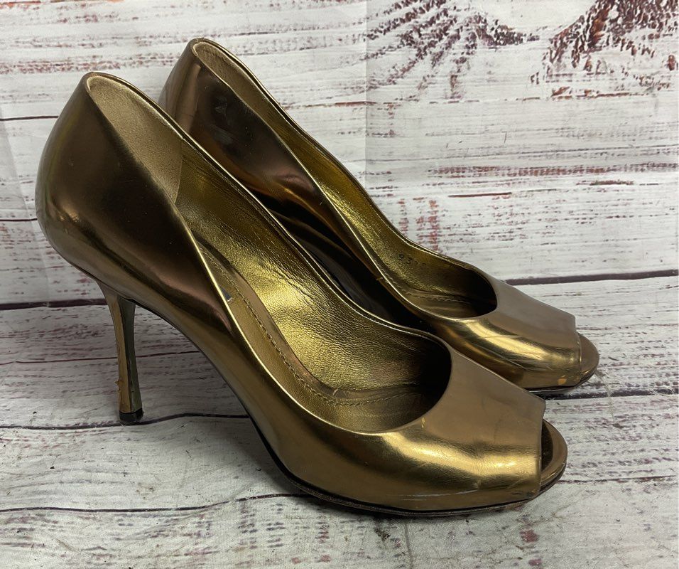Dolce & Gabbana Patent Leather Pump Heels Bronze 36