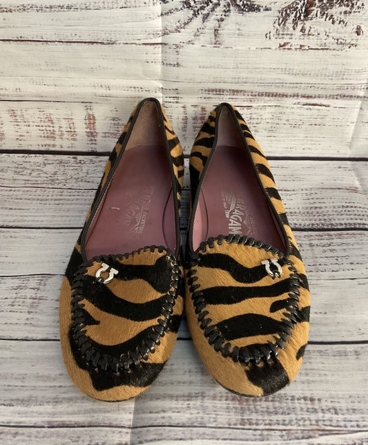 Salvatore Ferragamo Pony Hair Tiger Stripe Penny Loafer Flats Multicolor 5
