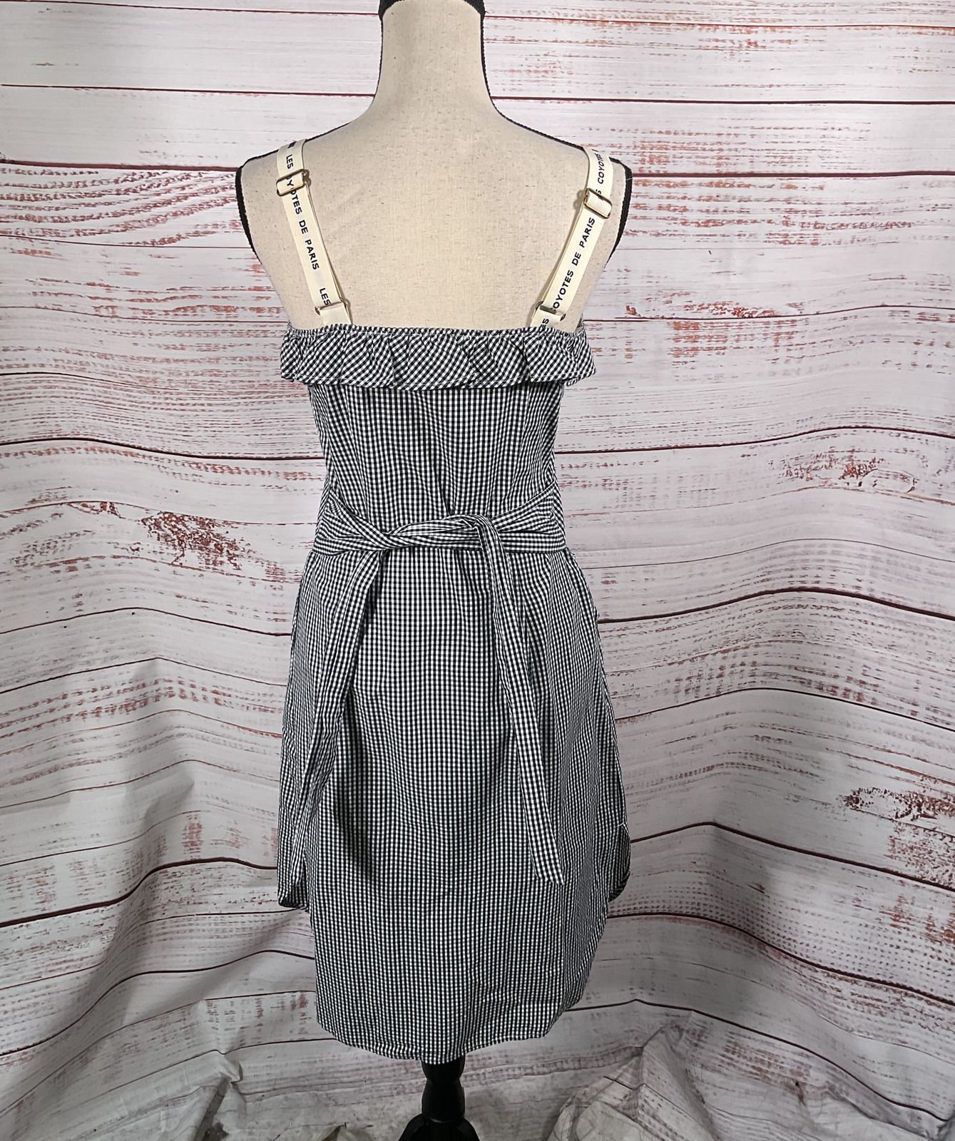 Les Coyotes de Paris Gingham Casey Navy Dress Navy S