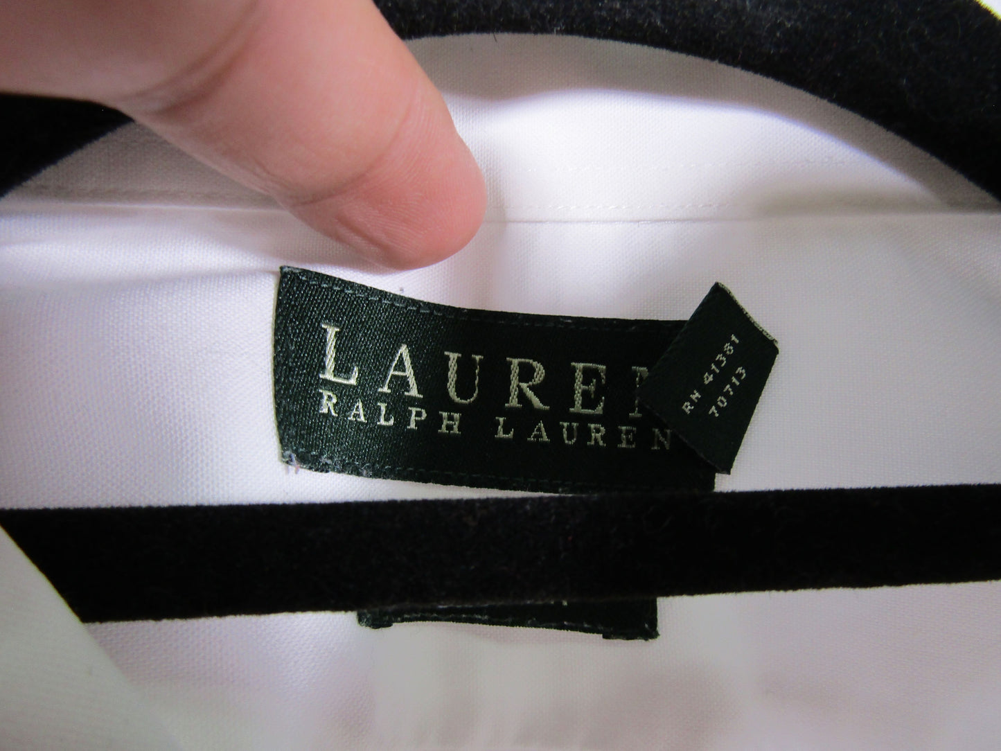 Ralph Lauren Men's White Long Sleeve Button Down Dress Shirt Size 17