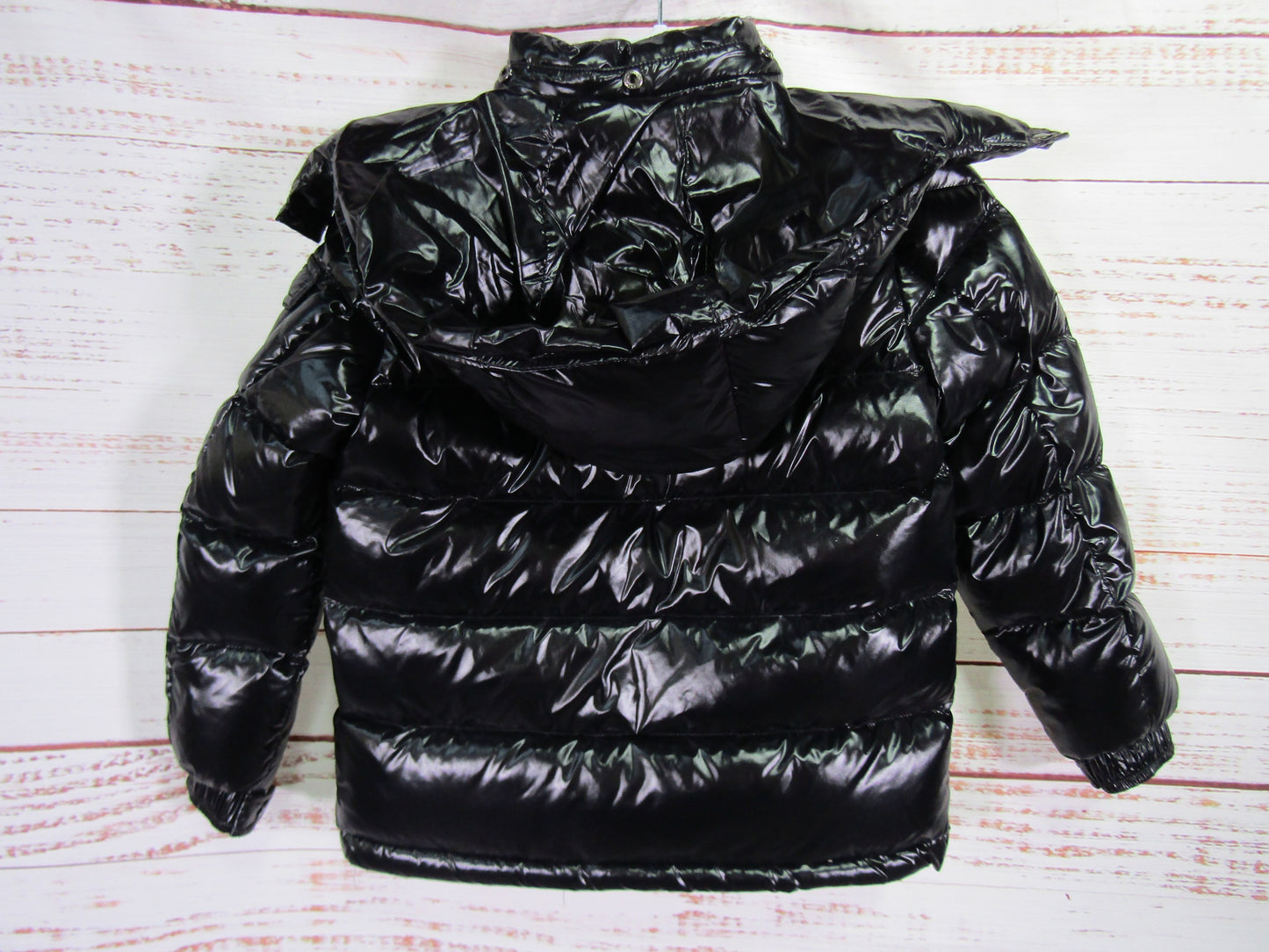 Moncler Maya Toddler's Black Shiny Puffer Jacket Size 3