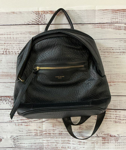 NWOT Women's David Jones Paris Black Faux Leather Backpack