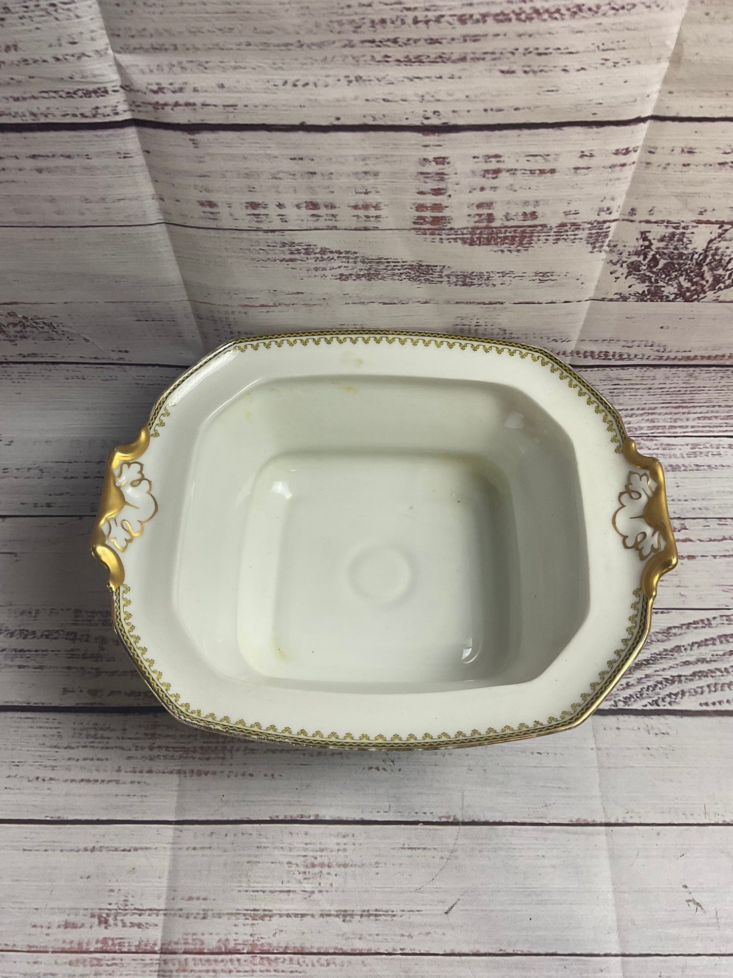 T & V Limoges Porcelain Rectangular Serving Bowl With Lid