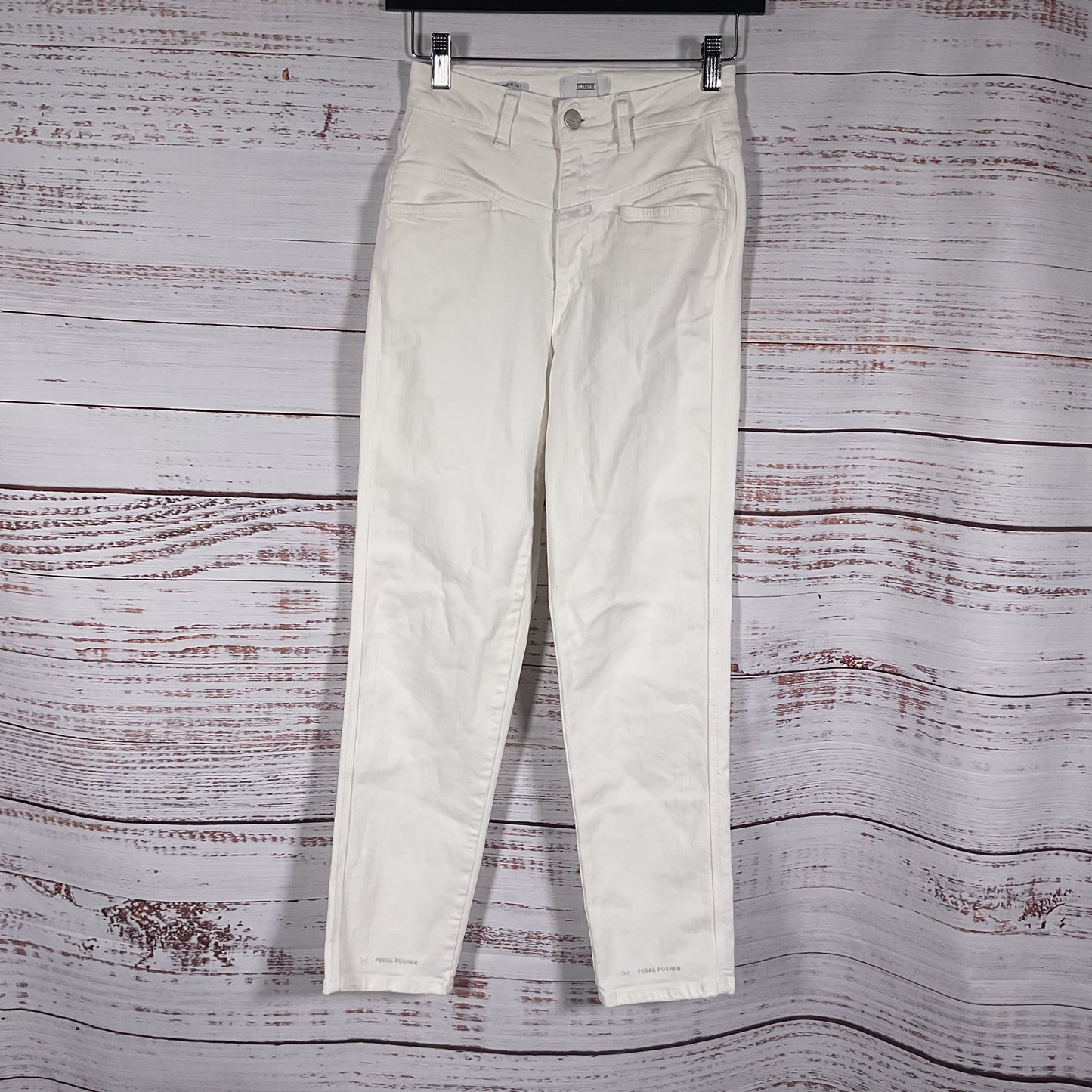Closed White Pedal Pusher Cotton Blend Jeans Pants - Size 38