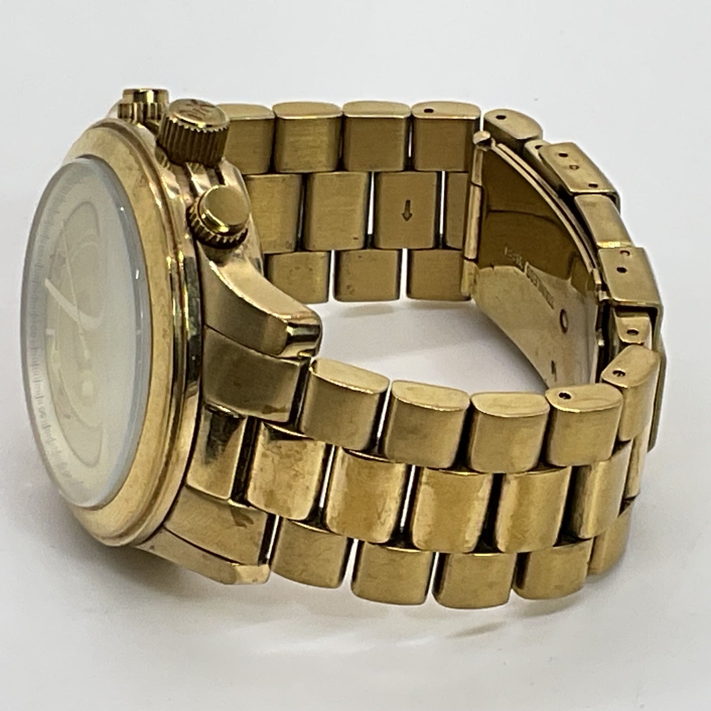 MICHAEL KORS MK8077 Men's Gold Tone Chrono Watch - 7"