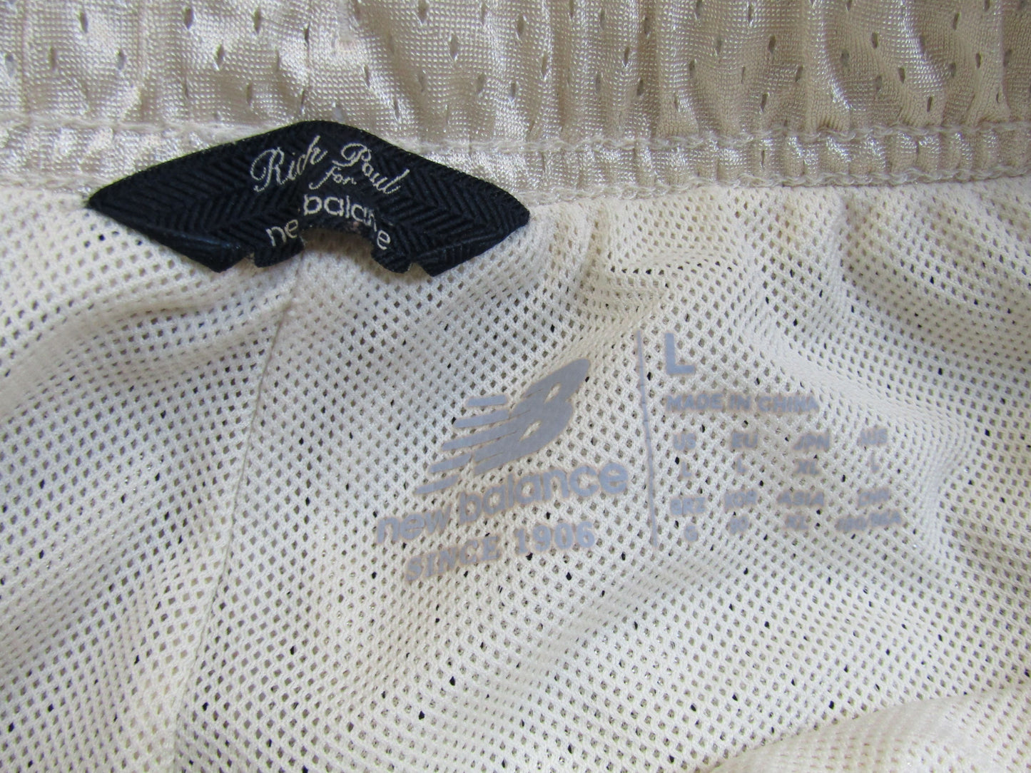 New Balance x Rich Paul Men's Beige Basketball Shorts Size L