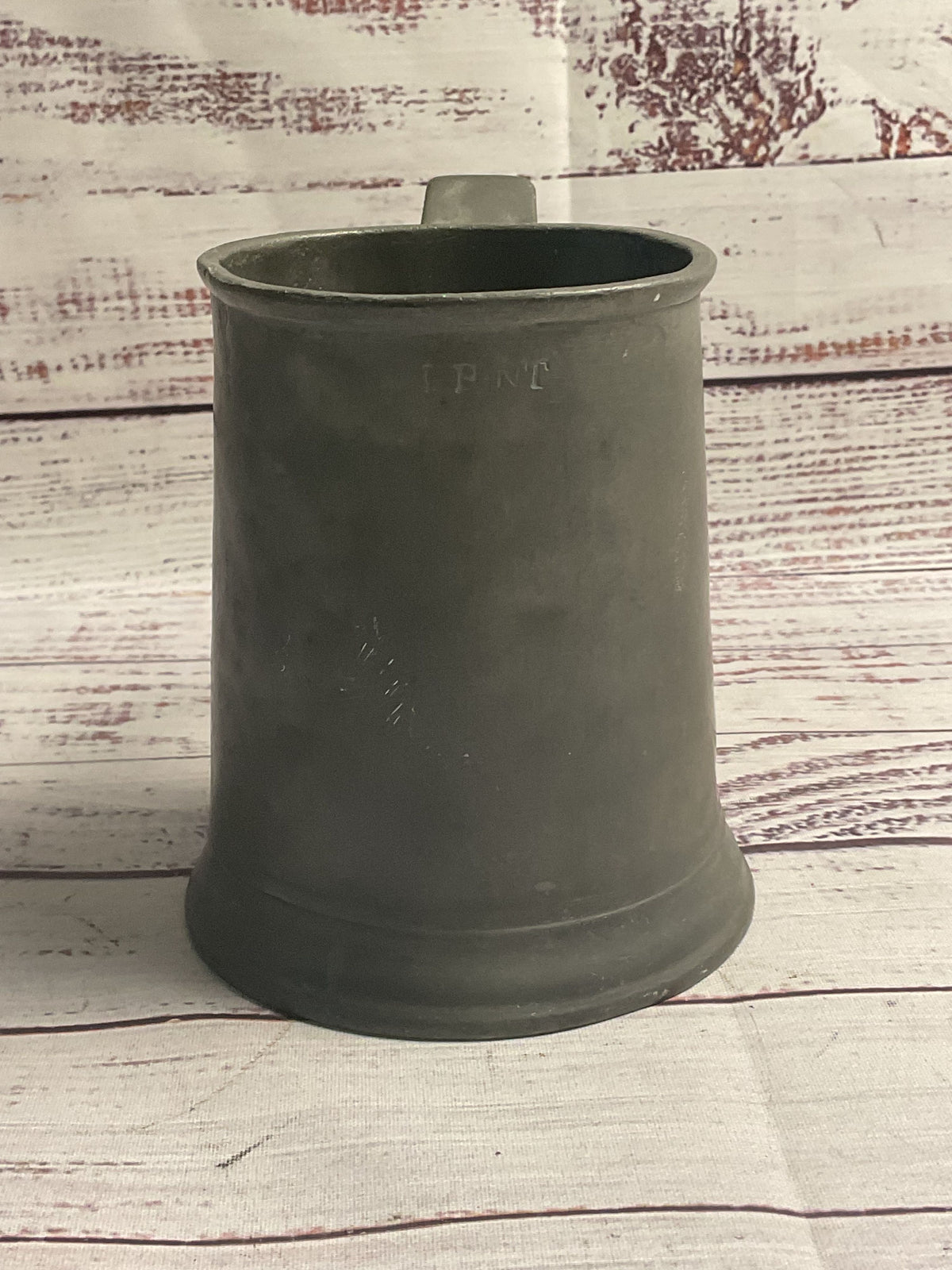 Vintage Pint Pewter Mug Stamped VRWR