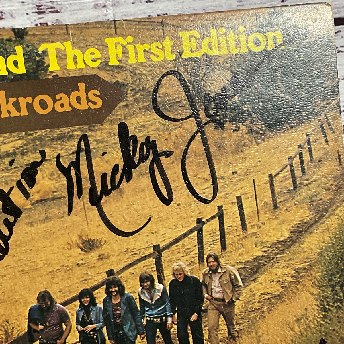 Signed KENNY ROGERS & The First Edition Backroads Vinyl Record LP