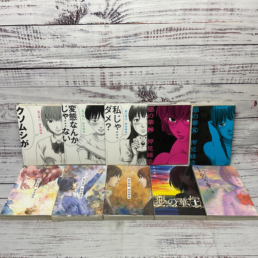 The Flowers Of Evil Aku No Hana Vol. 1-5 & 7-11 Japanese Manga- Set of 10 Books
