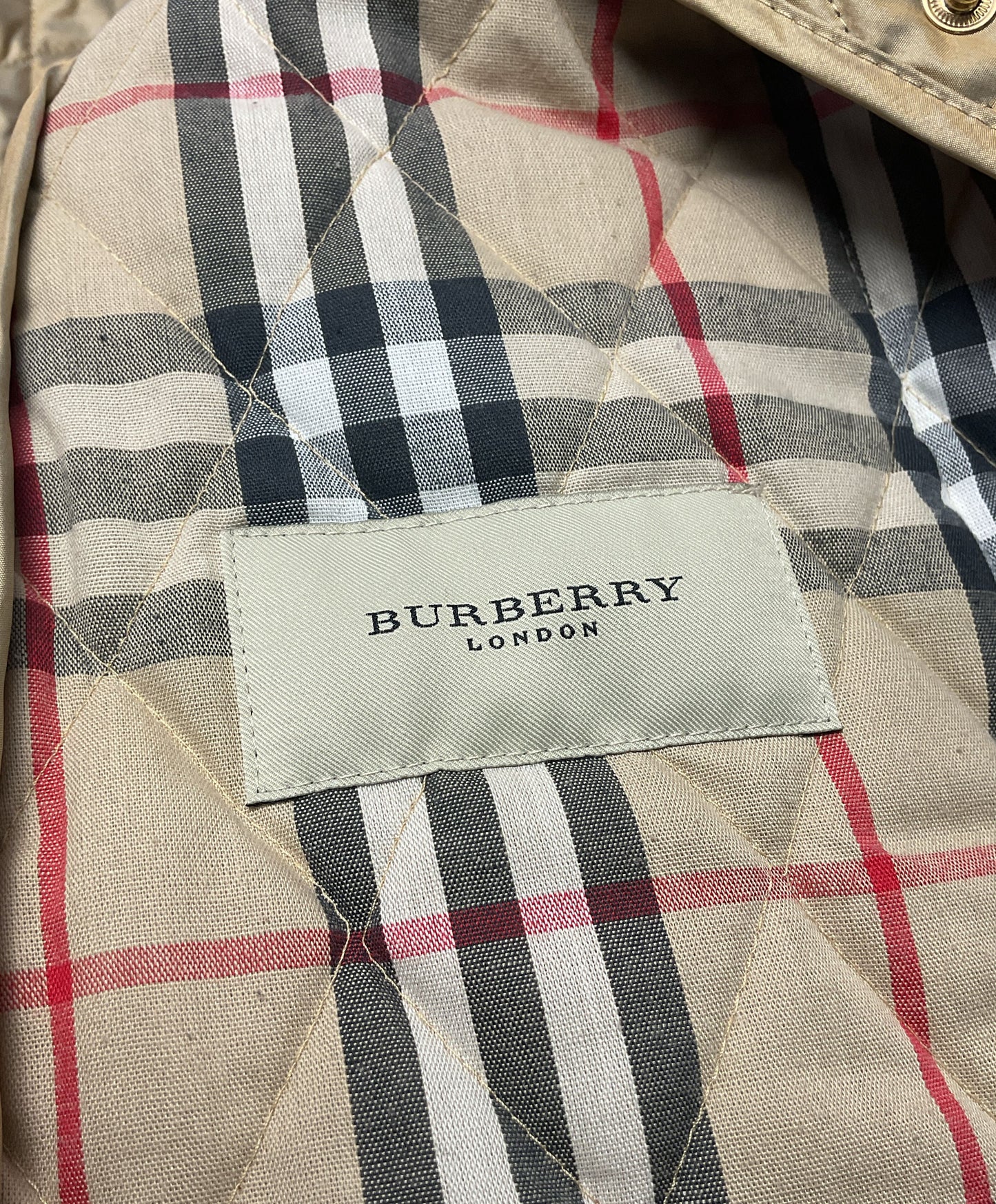 Burberry Gold Quilted Snap Button Jacket - Size XS