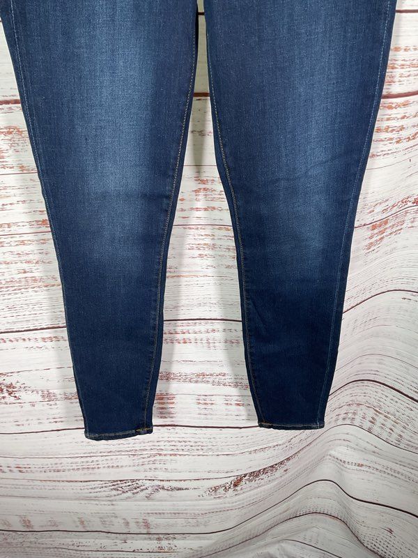 7 For All Mankind High Waist Ankle Skinny Jeans Blue Size 25 Women's
