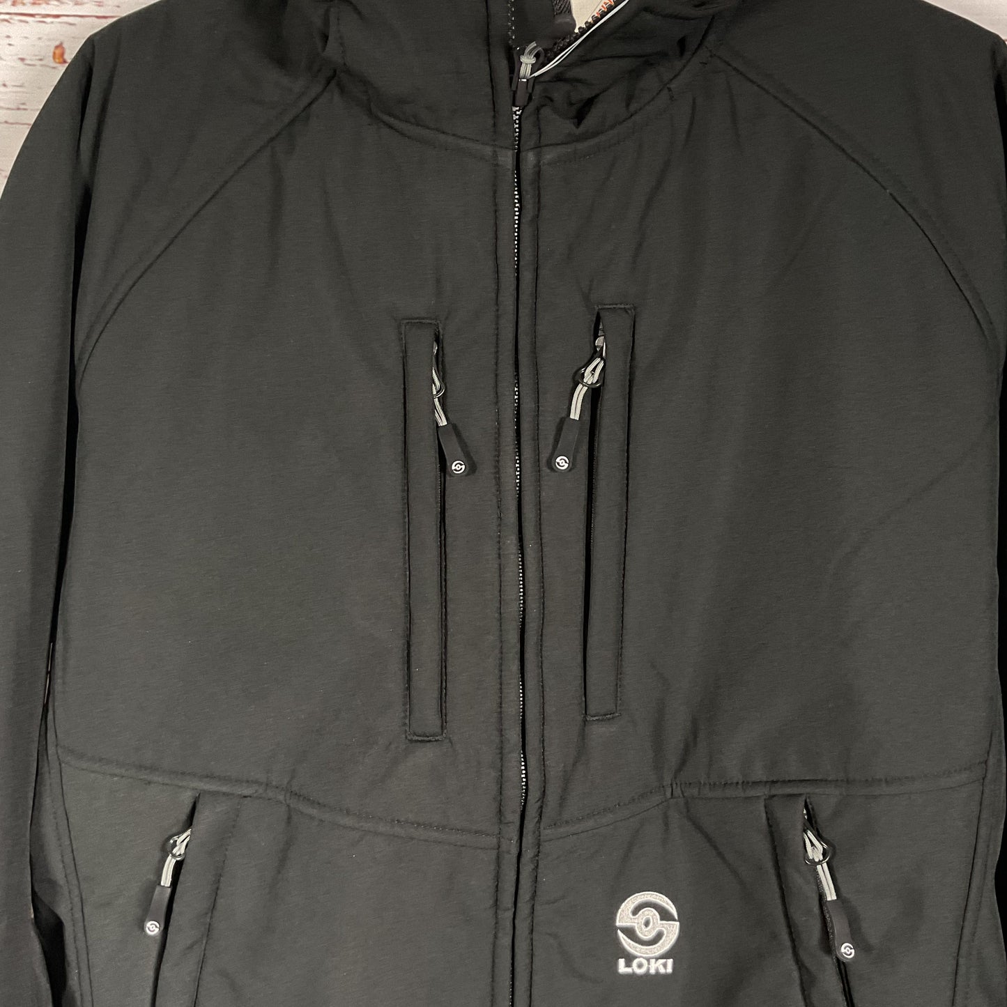 Loki Gear Mountain Black Sherpa Fleece Line Softshell Jacket - Size M New w/ Tag
