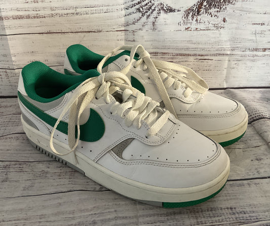 Nike Women's Gamma Force Leather Sneakers White Malachite 7