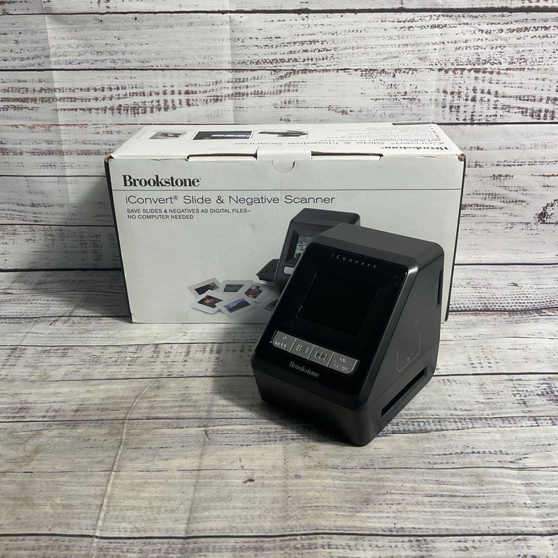 Brookstone iConvert Slide & Negative Scanner in Original Box *WORKS*