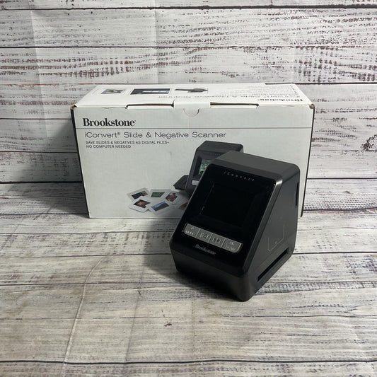 Brookstone iConvert Slide & Negative Scanner in Original Box *WORKS*