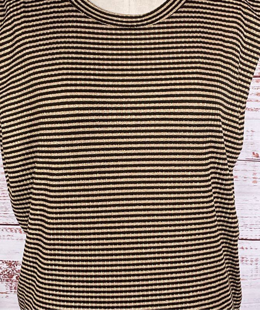 Momoni Striped Flutter Sleeve Shirt Multicolor S