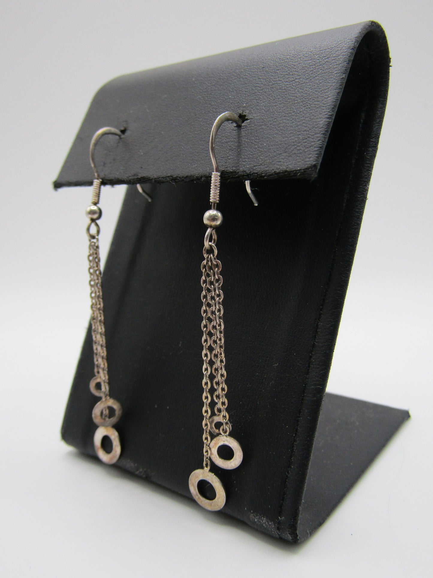 Sterling Silver Chain Link Drop Dangle Earrings