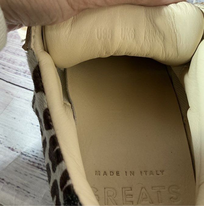 Women's Greats Brooklyn fur Leopard Print Cheetah Royale Limited Sneaker Size 8