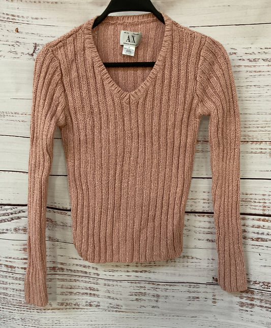 Armani Exchange Women's Light Pink Knit Silk Blend Pullover Sweater Size S