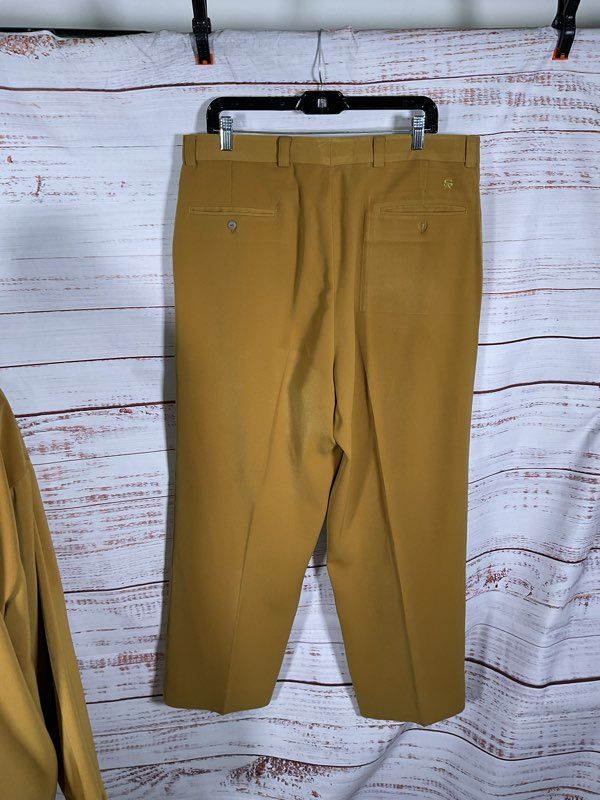 Stacy Adams Men's 2 Piece Long Sleeve Top & Pants Mustard Yellow