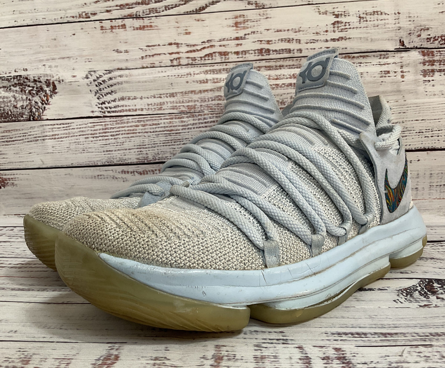 Nike KD 10 Anniversary Men's Light Blue Mid Top Sneakers Size 9.5 897817-900