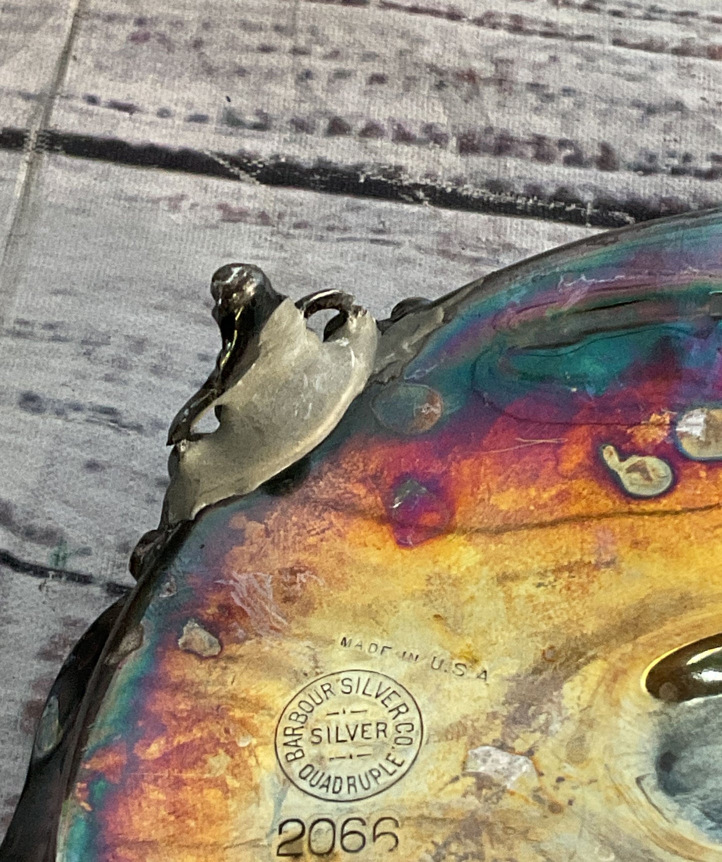 Barbour Silver Co Vintage Handled Candy Dish Quadruple Silverplate