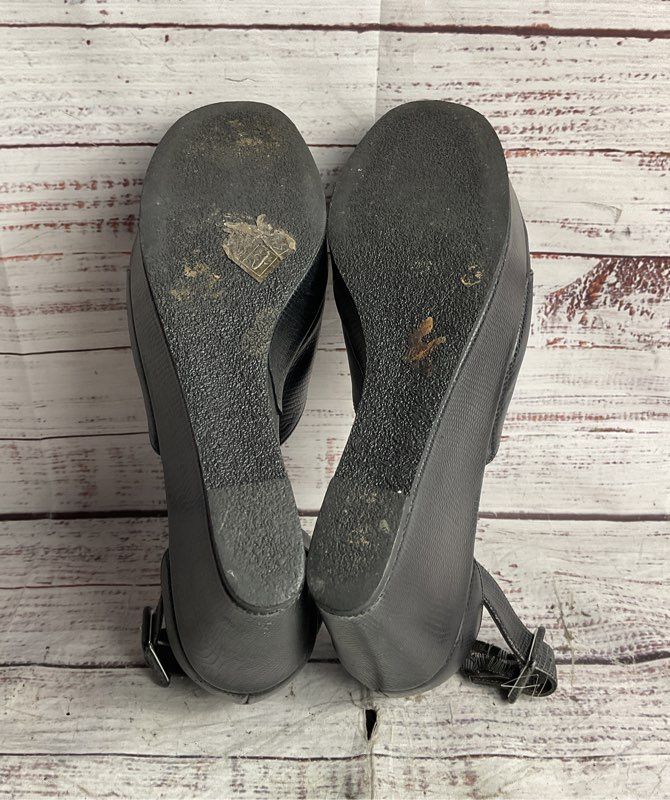Robert Clergerie Reptile Embossed Dylan Platform Sandal Black 7