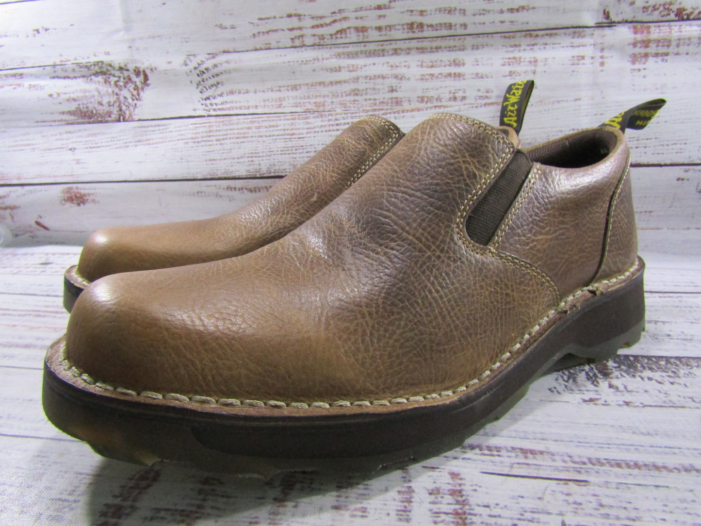 Dr. Martens Maclean Men's Tan Leather Slip-On Shoes Size 12