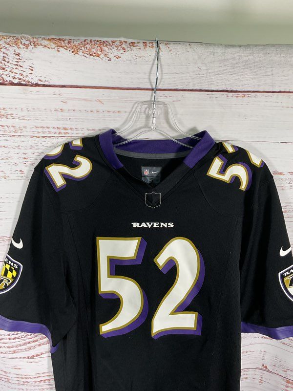 Baltimore Ravens Jersey Men's S Black NFL Football Nike On Field Ray Lewis 52