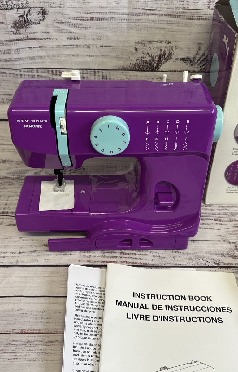Janome Purple Thunder Sewing Machine Open Box
