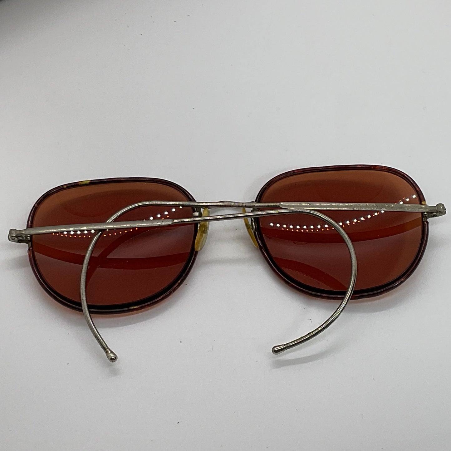 B.O.I.C London England Silver Tone Oval Sunglasses (FRAMES ONLY)