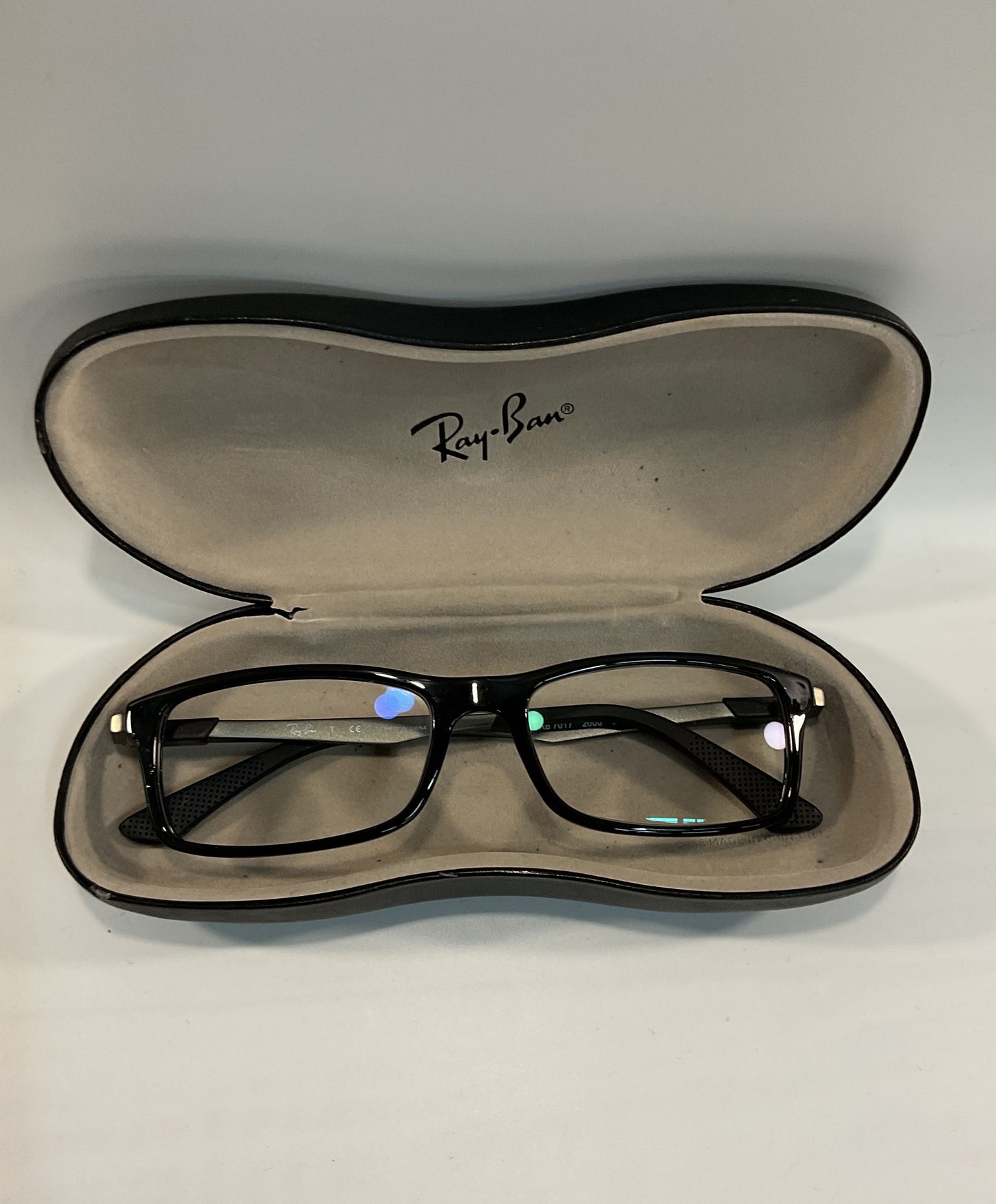 Ray-Ban RB7017 2000 Men's Black Rectangular Eyeglasses Frame