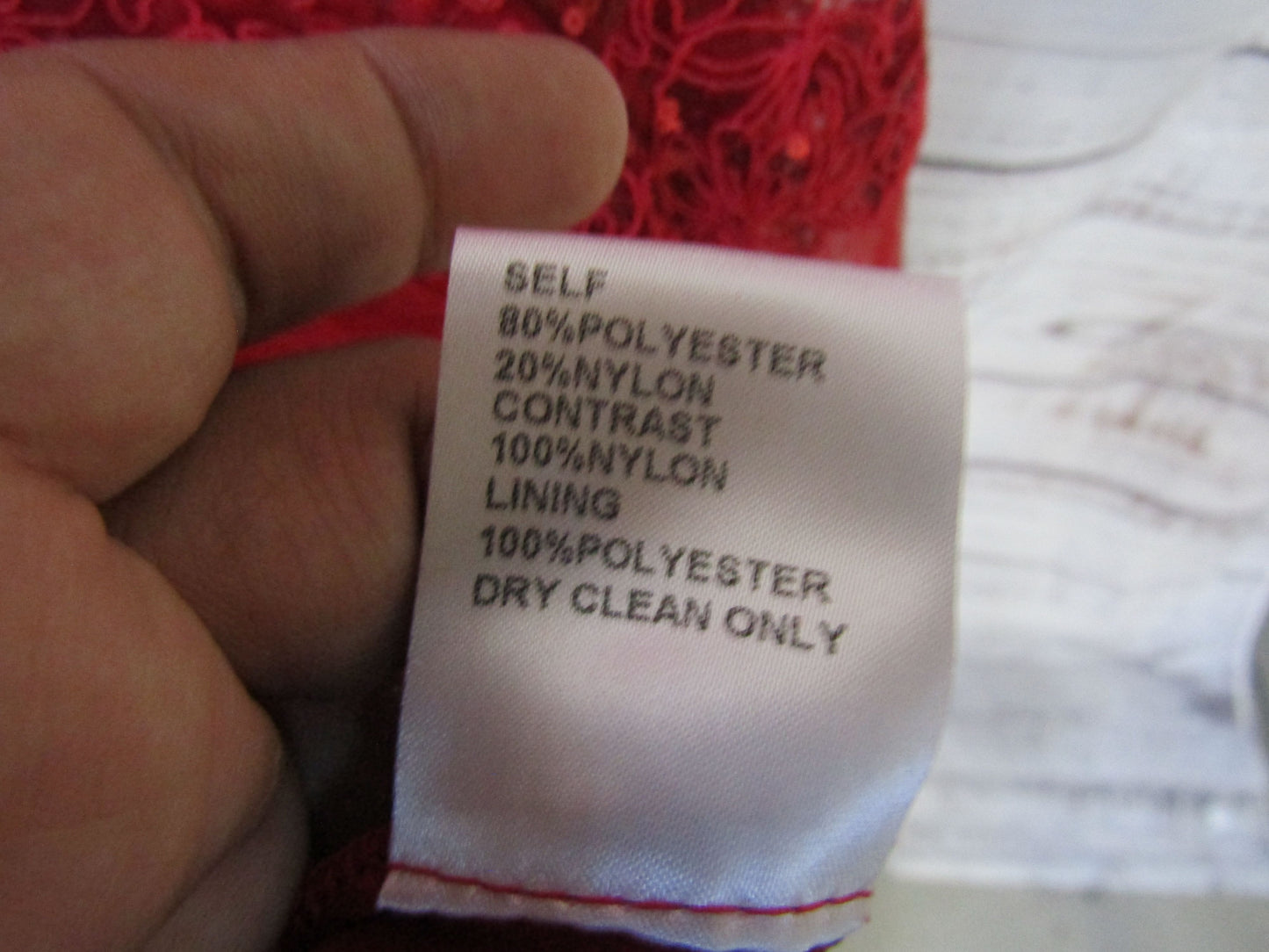 Tadashi Shoji Alya Women's Red Sequin Embroidered Dress Size 14