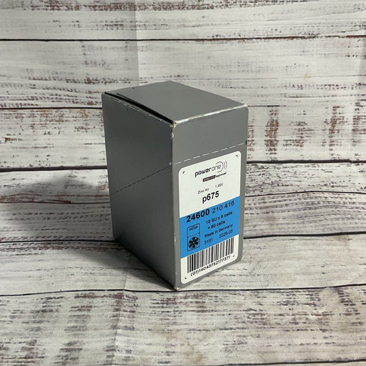 Box of 60 Power One p675 Mercury Free Hearing Aid Batteries Exp. 5/2025