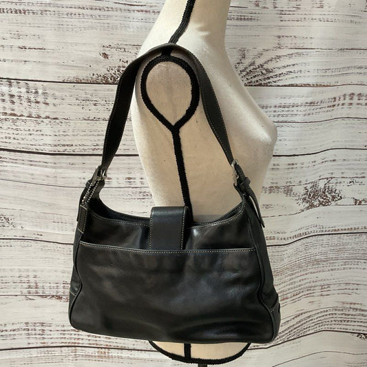 VTG. COACH Women's Black Leather Hampton Bag