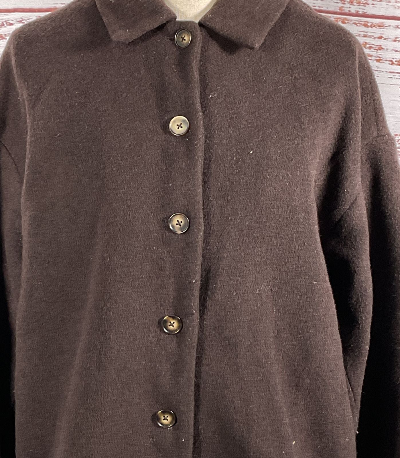 Reformation Camden Recycled Wool Blend Jacket Brown S
