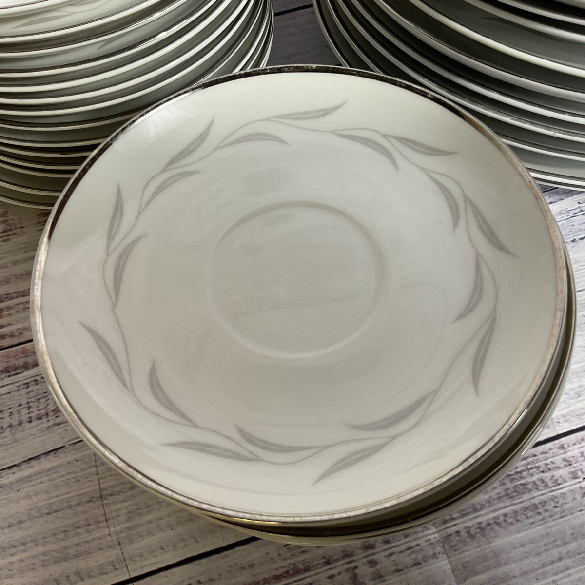 VTG. NASCO Japan Paris Night Fine China Dinner, Bread & Saucer Plates- 36 Pieces