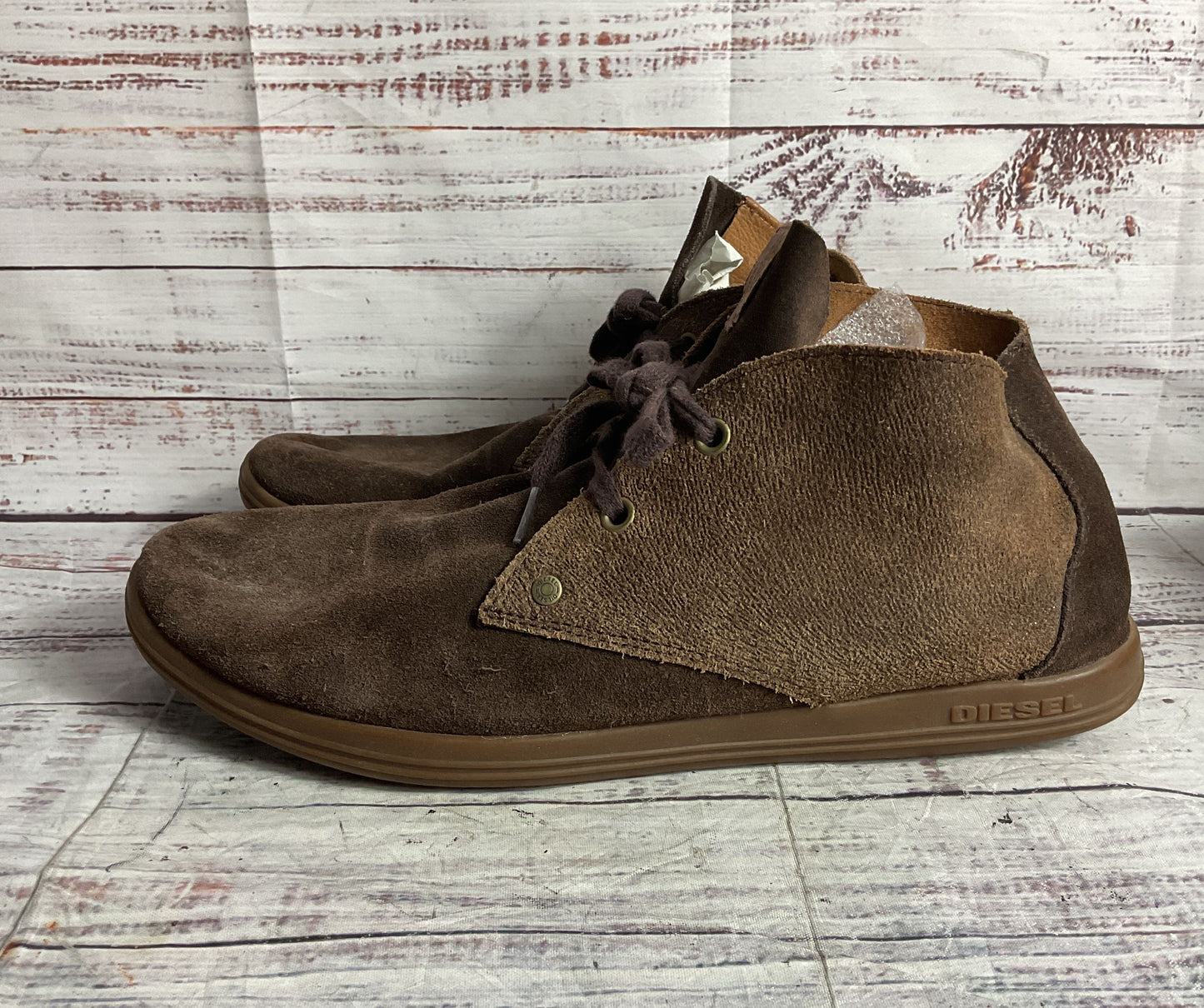 Diesel Suede Leather Midtown Chukka Boots Brown 10