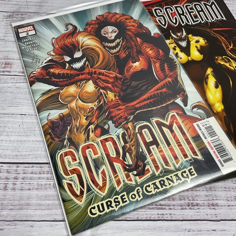 Carnage & Scream 5 Pc. Mixed Marvel Comic Lot Absolute King In Black White Blood