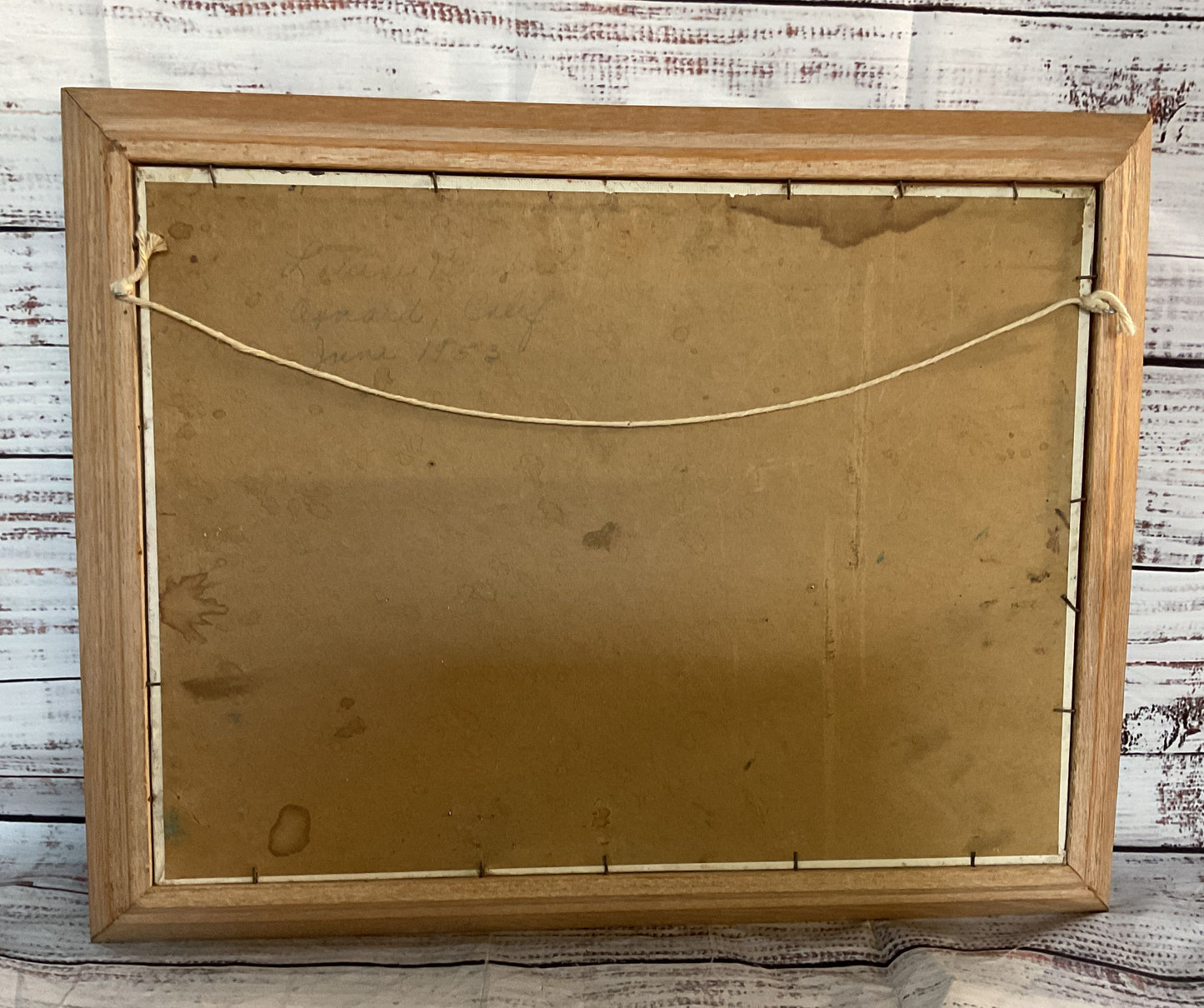 Garden In Oxnard, California Framed Painting Signed by Louise Bernard