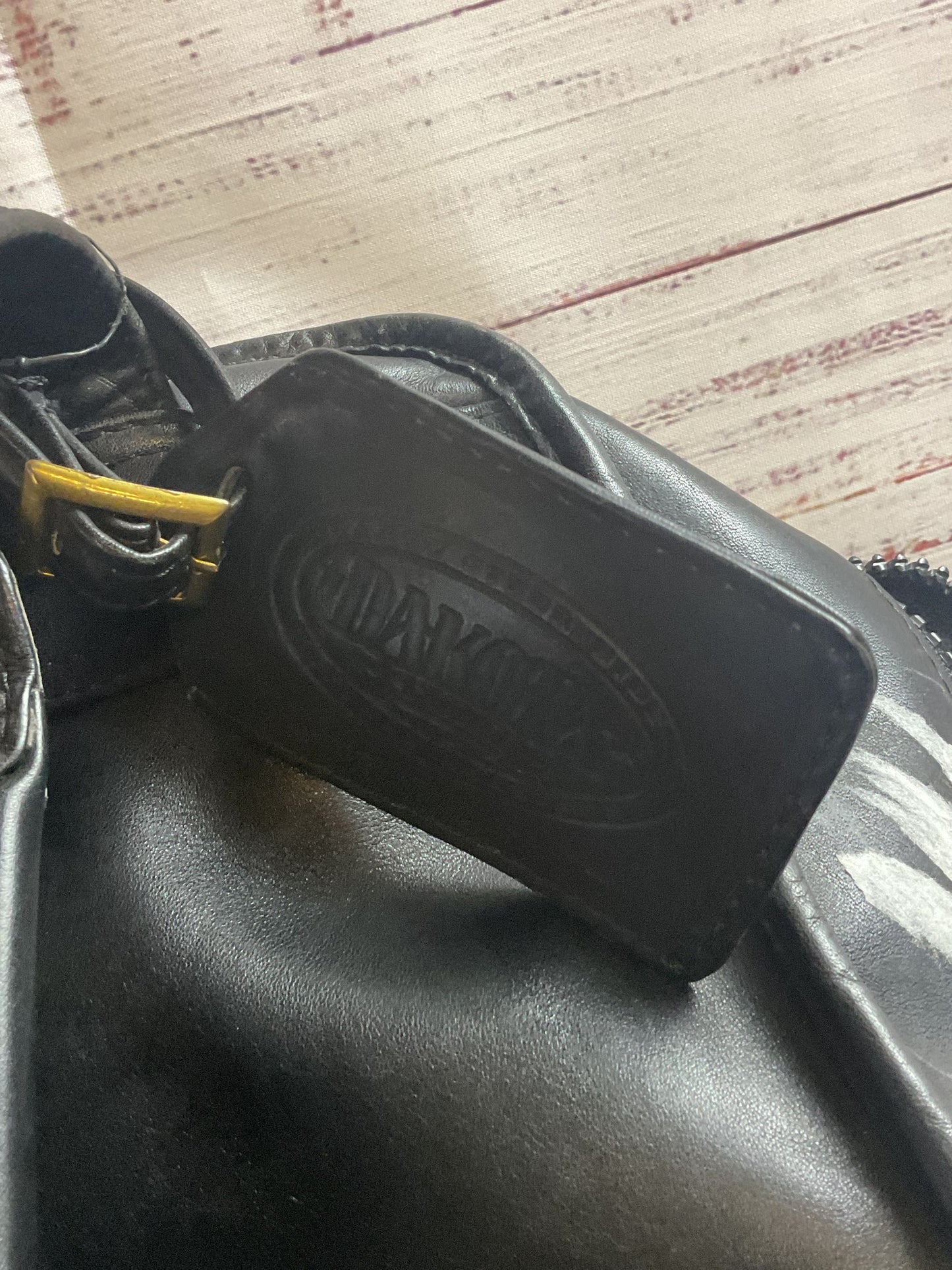 Dakota Tumi Black Leather Backpack