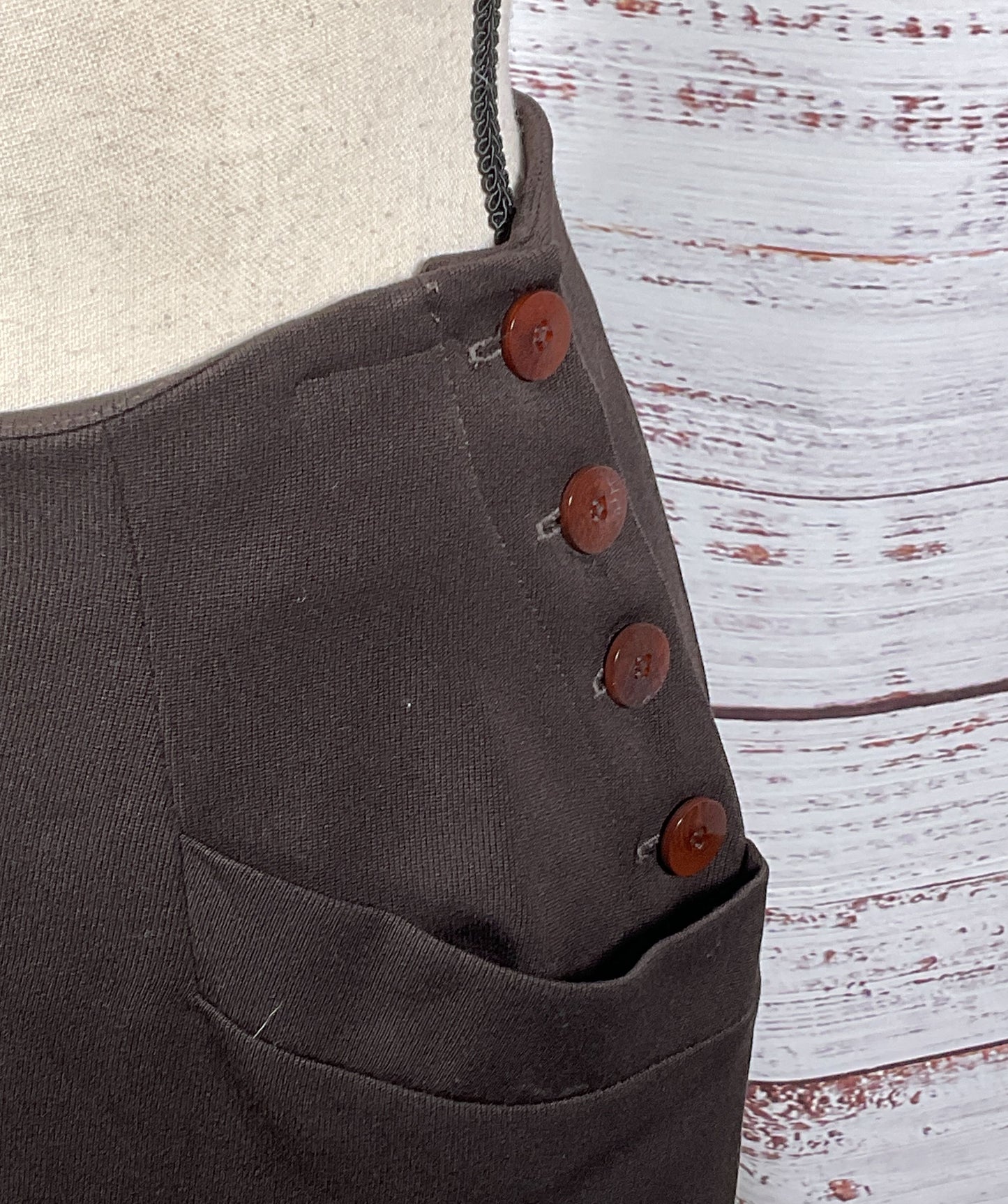Christian Dior Vintage Side Button Pencil Skirt Brown 4