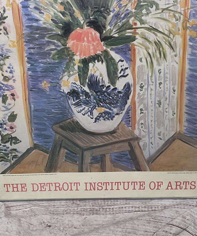 The Detroit Institute of Arts Vintage 1987 Henri Matisse Framed Poster